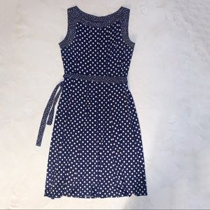 Navy Polkadot Dress